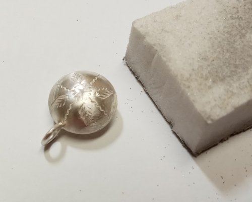 Judy Larson's Little Saucer Bells - , Contemporary Wire Jewelry, Dapping, Dapping Jewelry, Stamping, Stamps, Texturing, Butane Torch, Soldering, Solder, Pickle, rinse, and dry the bell, if needed